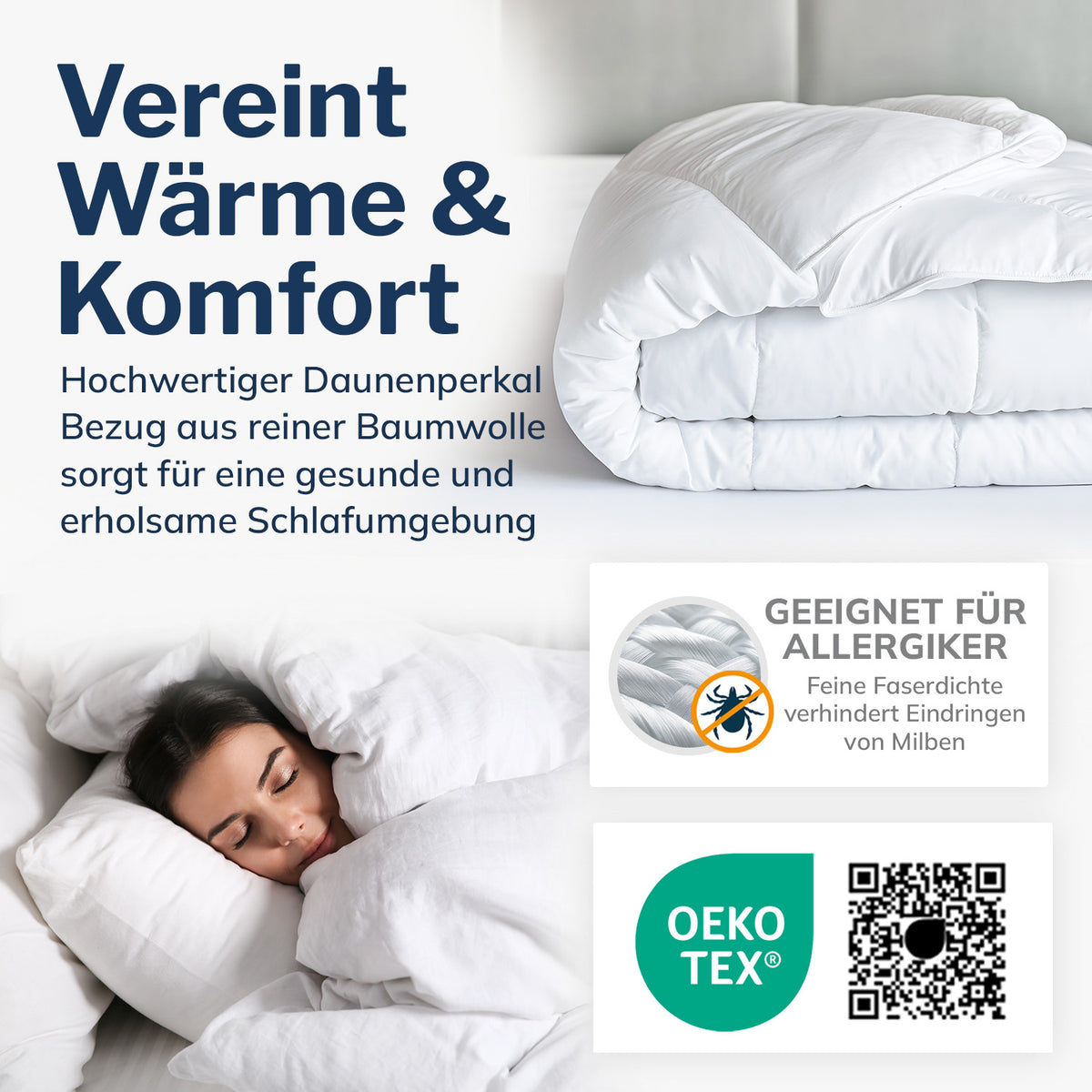 Daunen Bettdecke mit Federn