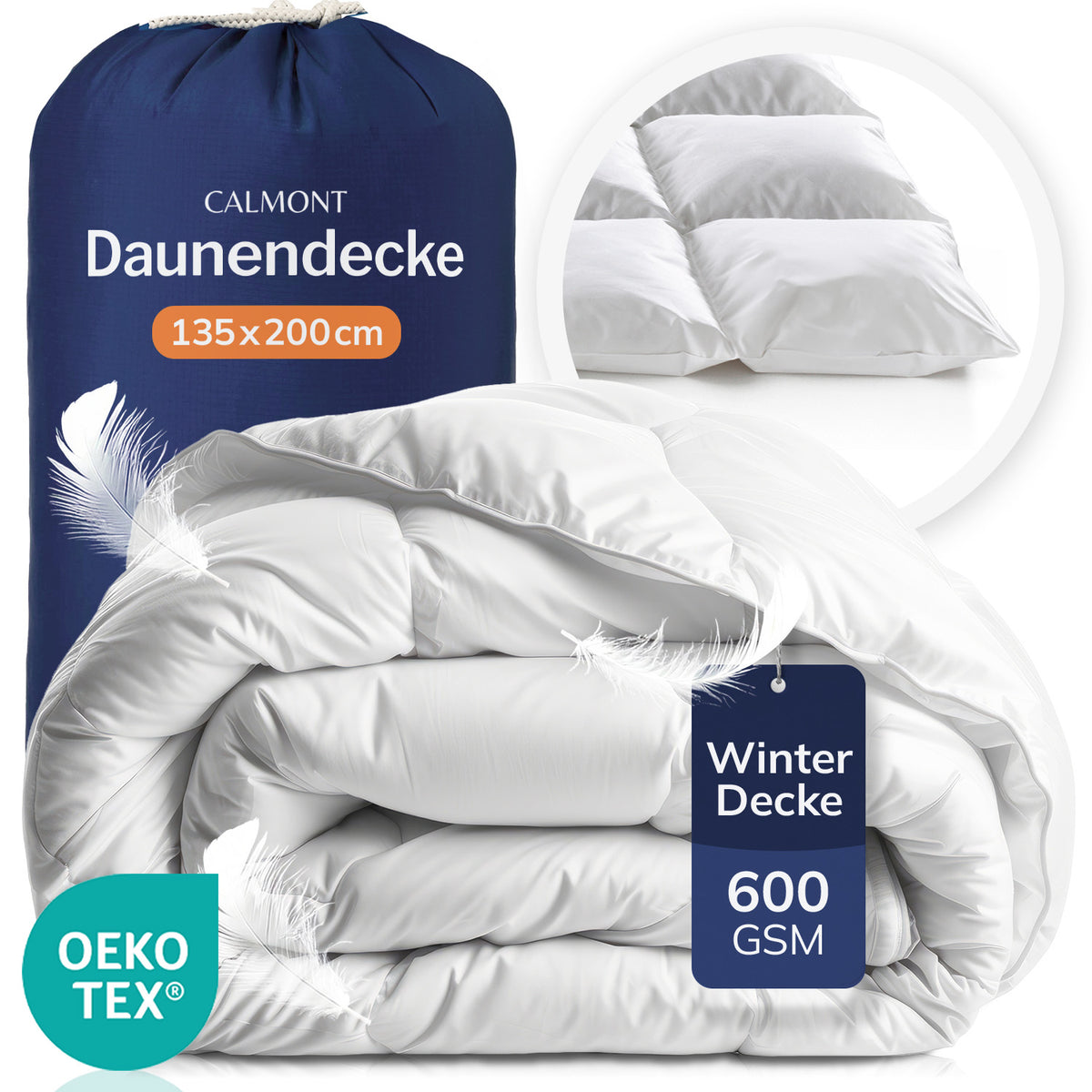Daunen Bettdecke mit Federn