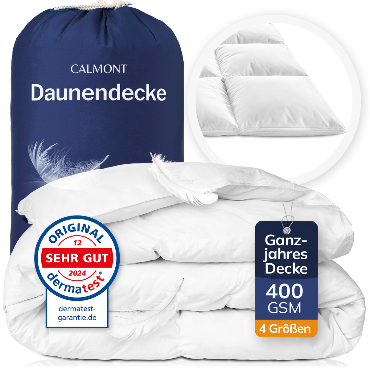 Daunen Bettdecke mit Federn