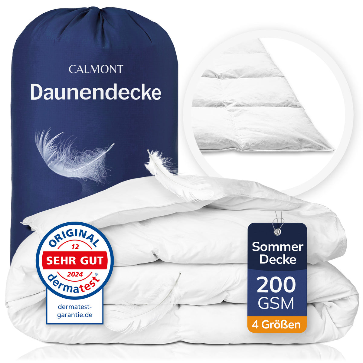 Daunen Bettdecke mit Federn